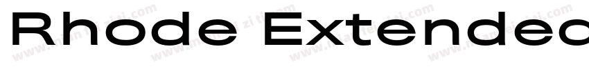 Rhode Extended Mediu字体转换
